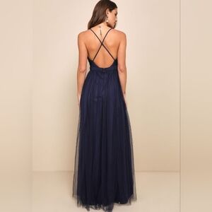 Dinner Dress-Navy Blue